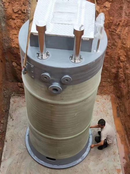 海南州峨眉山一体化提升泵安装